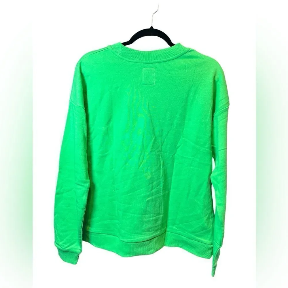 NWT ZGY Denim Women’s Green Graphic Oversized Sweatshirt- Size Medium - Picture 6 of 9